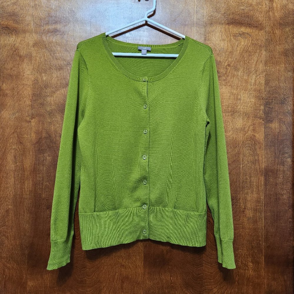 J. Jill Button Cardigan Green Size M